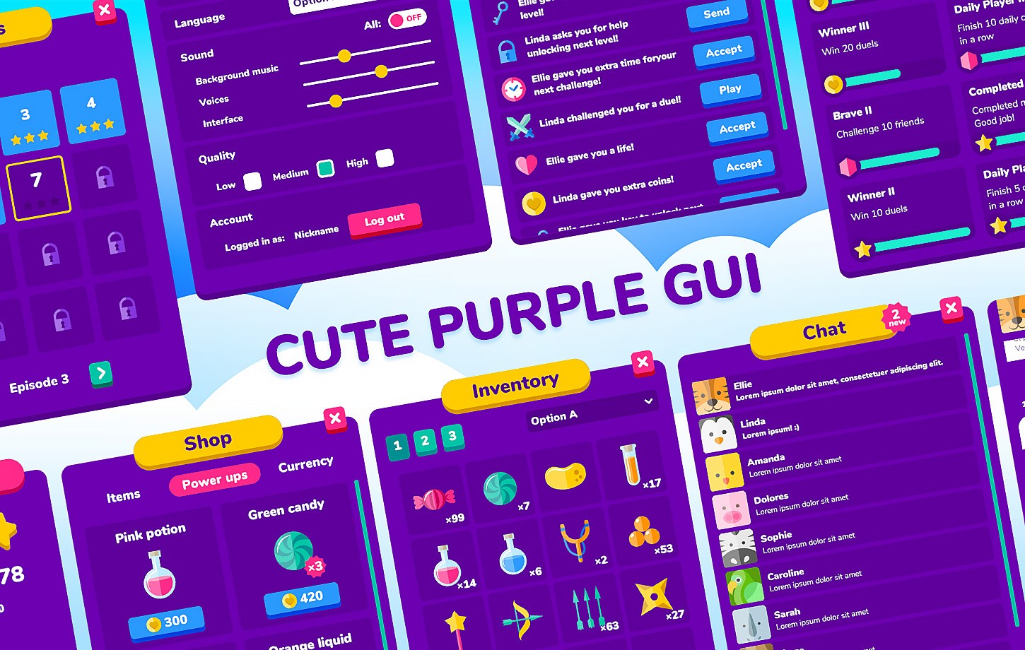 Cute Purple GUI