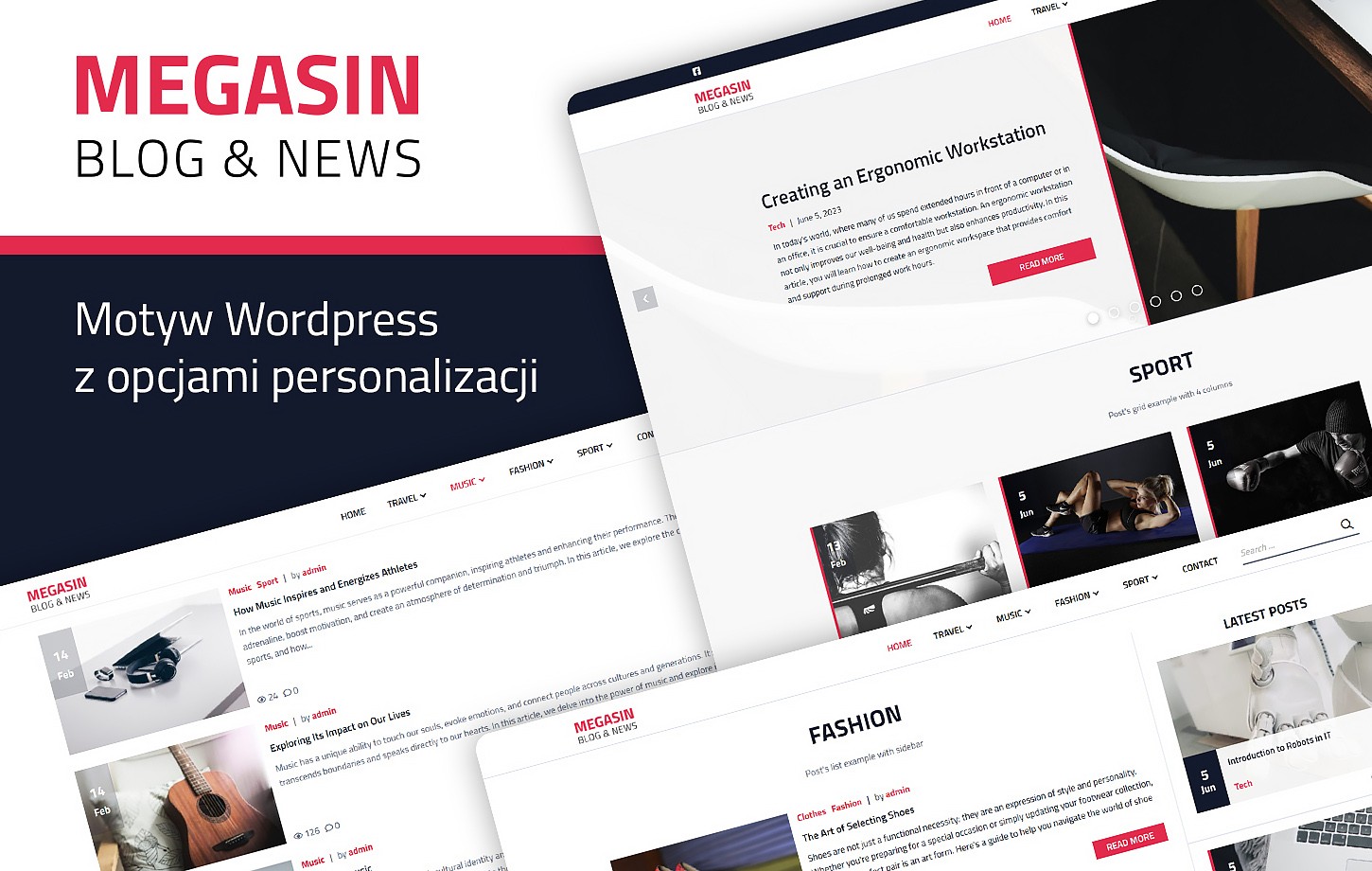 MEGASIN - Motyw (theme) do systemu Word Press dla portali informacyjnych i blogów