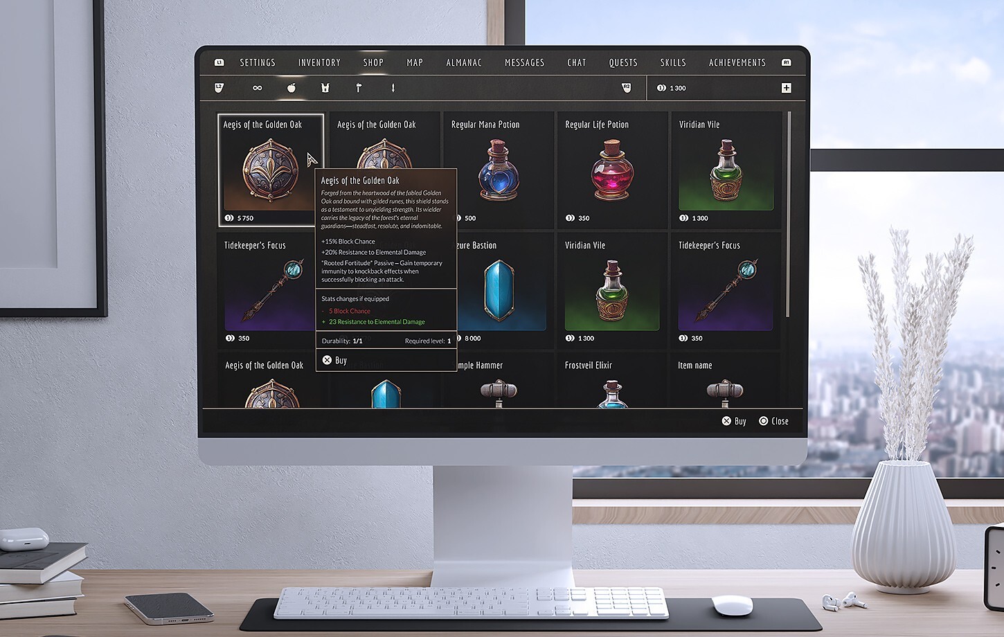 Aria GUI - Universal UI Kit for Fantasy & RPG Games