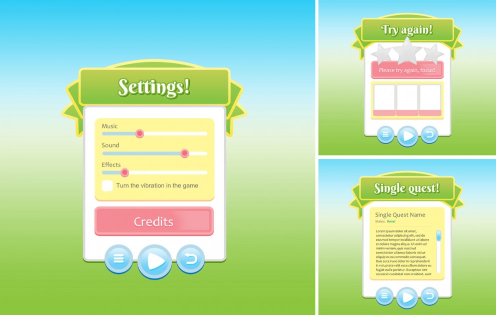 Cute Cartoon GUI