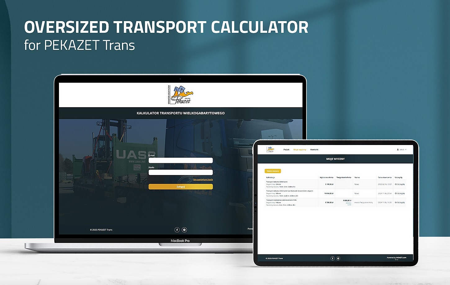 Client Portal for PEKAZET Trans