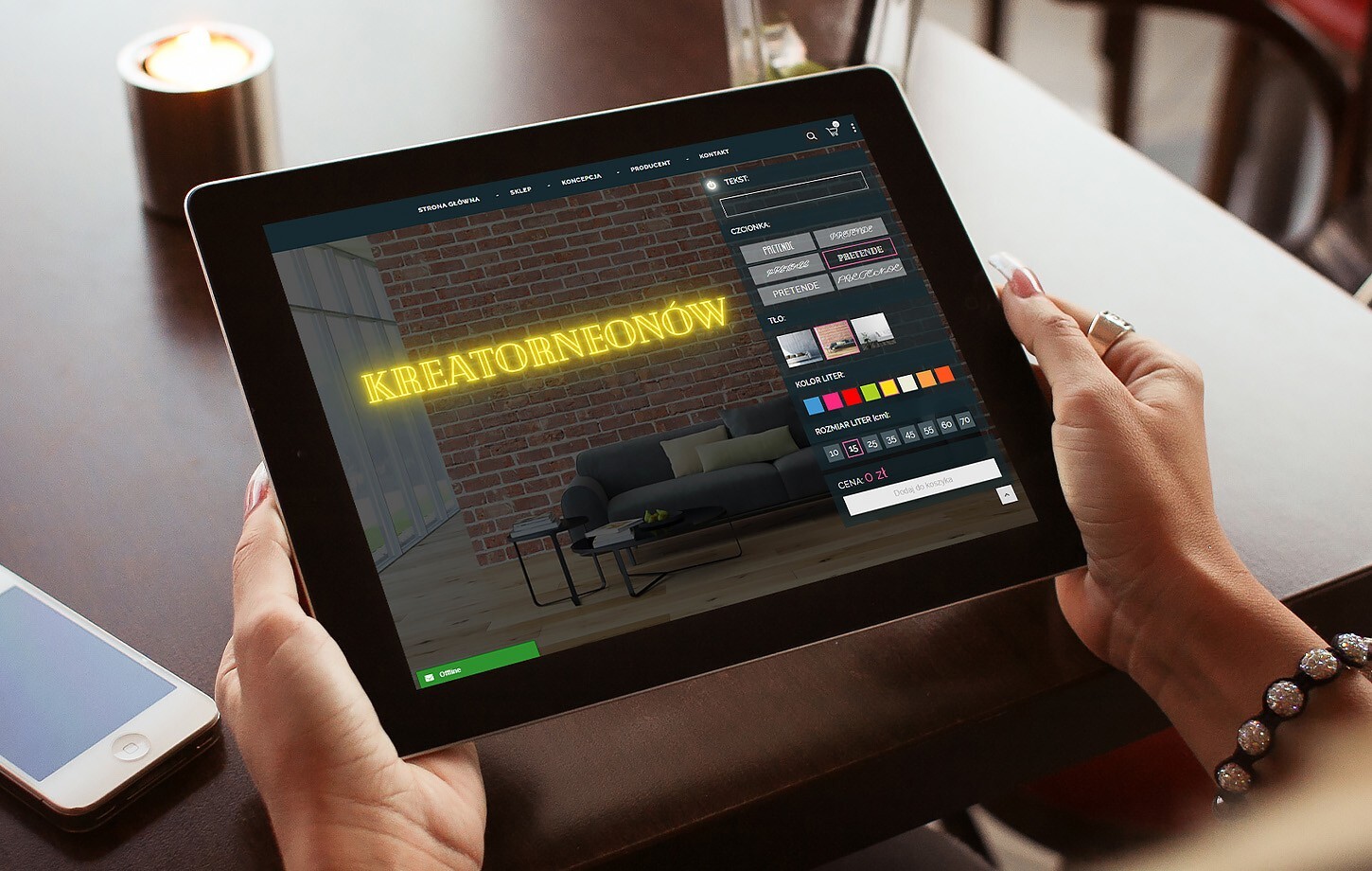 Pretende - neon creator