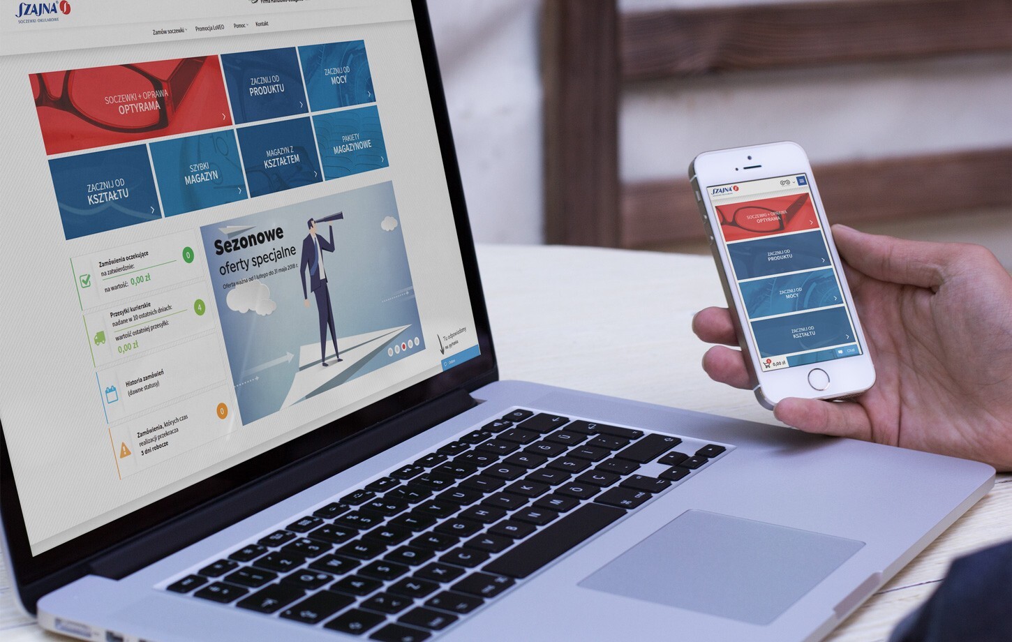 Szajna - an application for opticians 