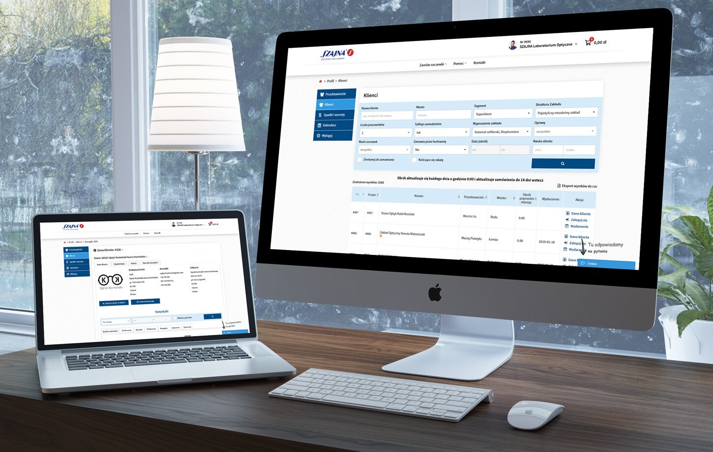 Szajna - an application for opticians 